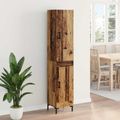vidaXL Highboard Staré drevo 34,5 x 34 x 180 cm Kompozitné drevo