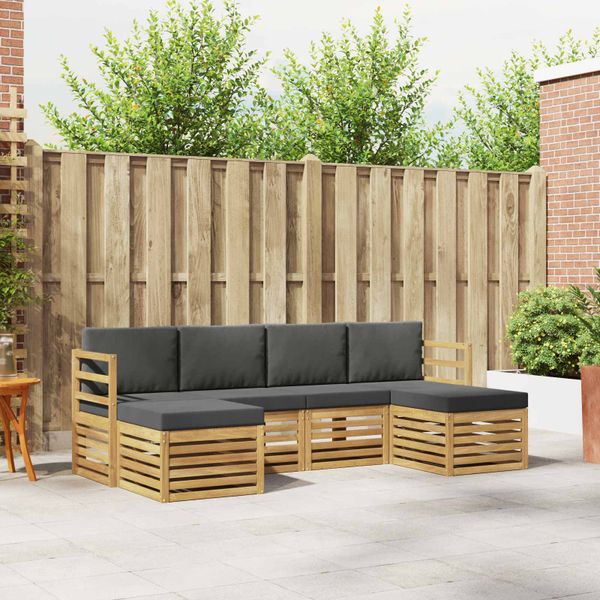 vidaXL Súpravy pohoviek 6 pcs Biela a antracitová 245 x 122,5 x 73 cm
