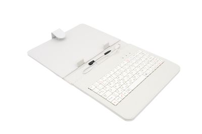 AAIREN AiTab Leather Case 2 with USB Keyboard 8'' WHITE (CZ/ SK/SK /DE/UK/US.. layout)