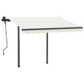 vidaXL Súprava markízových stĺpikov antracitová 300x245 cm železo