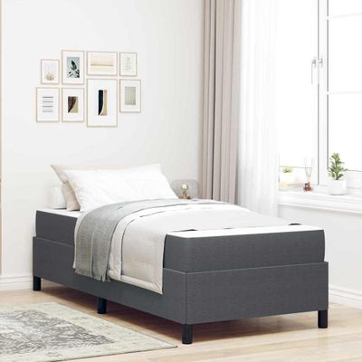 vidaXL Rám postele s matracmi Tmavo šedá 80 x 200 cm látka