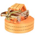 vidaXL Upínacie popruhy s račňou 10 ks, 1 tona, 6mx38mm, oranžové