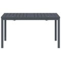 vidaXL Patio stôl Antracit 180 x 80 x 74 cm