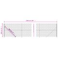 vidaXL Drôtený plot s prírubou strieborný 1,8x25 m