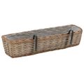 vidaXL Balkónový kvetináč 2 ks, prútie s vložkou z PE 80 cm