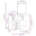 vidaXL Toaletný stolík so zrkadlom dub sonoma 90x50x132,5 cm drevo