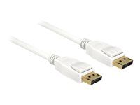 Kábel DisplayPort - DisplayPort (M) do DisplayPort (M) - 3 m - podporuje 4K - biela
