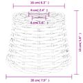 vidaXL Tienidlo na stropnú lampu biele Ø20x15 cm prútené