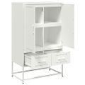 vidaXL Vysoká skrinka biela 68x39x111,5 oceľ