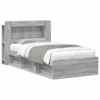 vidaXL Rám postele so skladom Sivý Sonoma 80 x 200 cm Kompozitné drevo