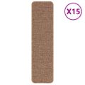 vidaXL Protišmykové schodové rohože 15 ks 75 x 20 cm Žltá PP