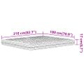 vidaXL Penový matrac biely 180x210 cm tvrdosť H2 H3