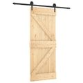vidaXL Posuvné dvere Prírodná a čierna 85 x 210 cm