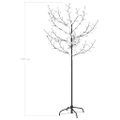 vidaXL Vianočný stromček 120 LED teplé biele svetlo kvety čerešne 150 cm