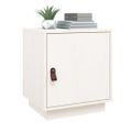 vidaXL Nočné stolíky 2 ks biele 40x34x45 cm borovicový masív