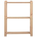 vidaXL Úložný regál s 3 policami 60x28,5x90 cm borovicový masív