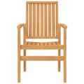 vidaXL Stohovateľné záhradné stoličky 8 ks 56,5x57,5x91 cm masívny tík