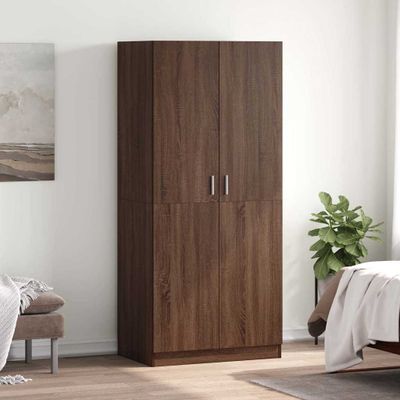 vidaXL Šatník hnedý dub 80x52x180 cm spracované drevo