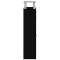vidaXL Botník čierny 63x24x104 cm spracované drevo
