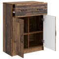 vidaXL Servírovacia skriňa so zásuvkou Staré drevo 66 x 34,5 x 87 cm