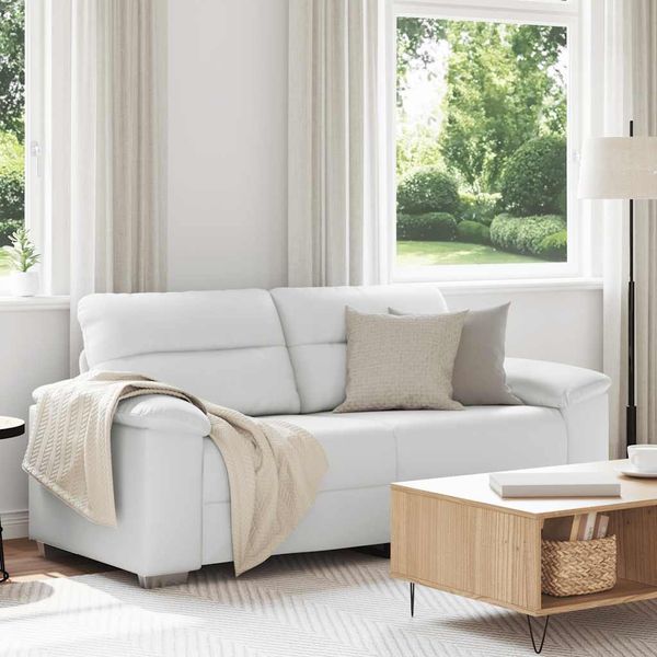 vidaXL Dvojmiestna pohovka biela 180x81x84 cm umelá koža