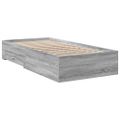 vidaXL Posteľný rám so zásuvkami sivý sonoma 75x190cm kompozitné drevo