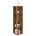 vidaXL rohová skrinka Old Wood 33x33x132 cm Engineered Wood