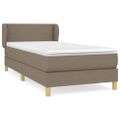 vidaXL Posteľný rám boxsping s matracom sivohnedý 80x200 cm látka