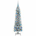 vidaXL Umelý vianočný stromček Biela 150 cm PVC, kov a plast