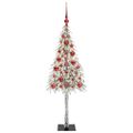 vidaXL Vianočný stromček s 150 LED-i Biela 120 cm PE a oceľ