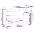 vidaXL Lavička na topánky Artisan Dub 82x32x45,5 cm Konštrukčné drevo