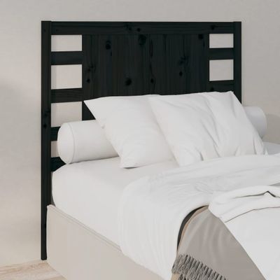 vidaXL Čelo postele čierne 106x4x100 cm masívna borovica