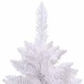 vidaXL Umelý Sklápací Vianočný Stromček Biela 240 cm PVC a oceľ