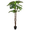vidaXL Umelá Monstera rastlina Zelená 94 x 18 x 170 cm Látka a drevo