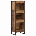 vidaXL Knižnica 40 x 30 x 121 cm Kompozitné drevo Staré drevo