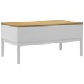 vidaXL Konferenčný stolík FLORO biely 99x55,5x45 cm masívna borovica