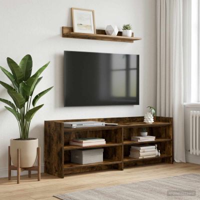 vidaXL TV skrinka 135 x 33 x 47 cm Dymový dub Kompozitné drevo