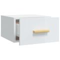 vidaXL Nástenný nočný stolík lesklý biely 35x35x20 cm