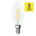 LED žiarovka Filament sviečka / E14 / 3,4 W (40 W) / 470 lm / teplá biela