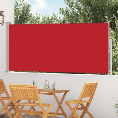 vidaXL Zaťahovacia bočná markíza červená 117x314 cm