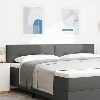 vidaXL Výškovo nastaviteľný čelový panel Tmavo šedá 200 cm látka