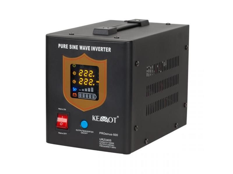 Zdroj záložní KEMOT PROsinus-800 12V 230V 800VA 500W Black