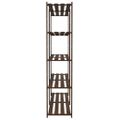 vidaXL Regál s 5 policami hnedý 170x38x170 cm borovicový masív