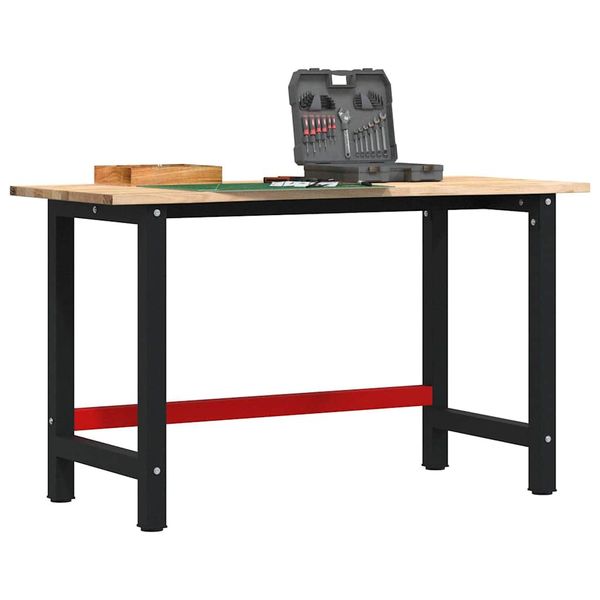 vidaXL Pracovný stôl 140x60x81,5 cm Dub z masívneho dreva