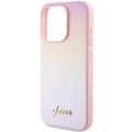 Puzdro Guess pre iPhone 15 Pro 6,1" GUHCP15LPSAIRSP ružové HC PU SAFFIANO IRIDESCENT SCRIPT