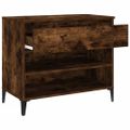 vidaXL Botník dymový dub 70x36x60 cm spracované drevo