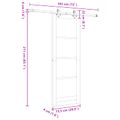 vidaXL Posuvné dvere Prírodná a biela 73,5 x 211 cm Borovicový masív