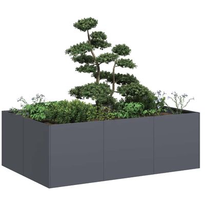 VidaXL kvetináč Antracit 120x80x40 cm Oceľ