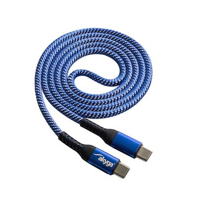 Kábel Akyga USB AK-USB-37 USB typu C (samec) / USB typu C (samec) ver. 2.0 100W 1.0m