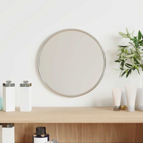 vidaXL Nástenné zrkadlo strieborné Ø 20 cm okrúhle